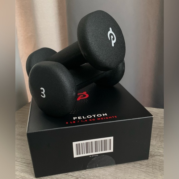 Peloton 3lbs Light Weights Dumbbells Black (Set of 2) NWT - Picture 6 of 11